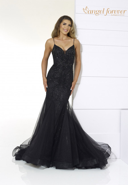 Angel Forever Black Mermaid Evening Dress / Prom Dress